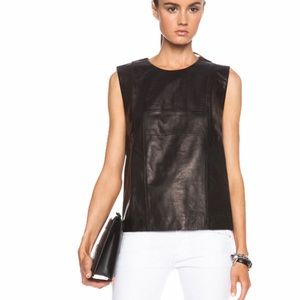BLK DNM 100% Leather Sleeveless Top